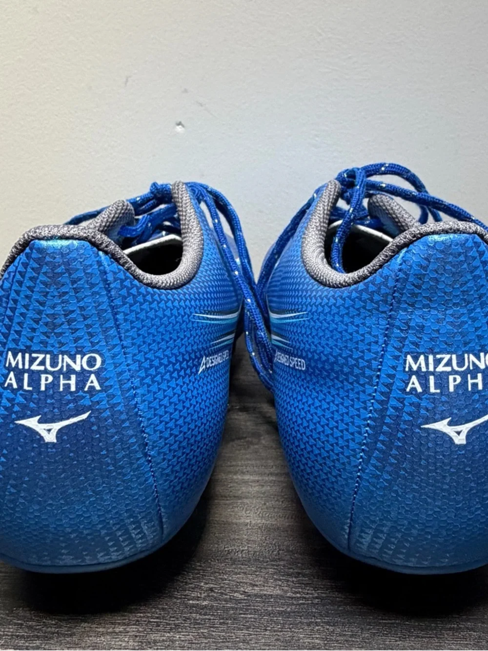 Mizuno Alpha Select AG P1GA246627 Blue Football Soccer Cleats Speed Boots M 7.5